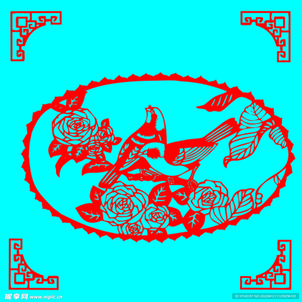 花鸟剪纸