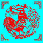 鸡剪纸