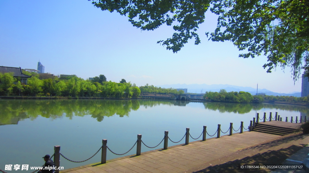 江边风景素材  风景如画 街边