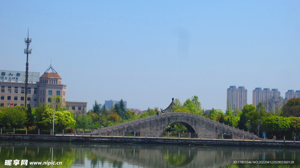 江边拱桥 江边风景素材  风景