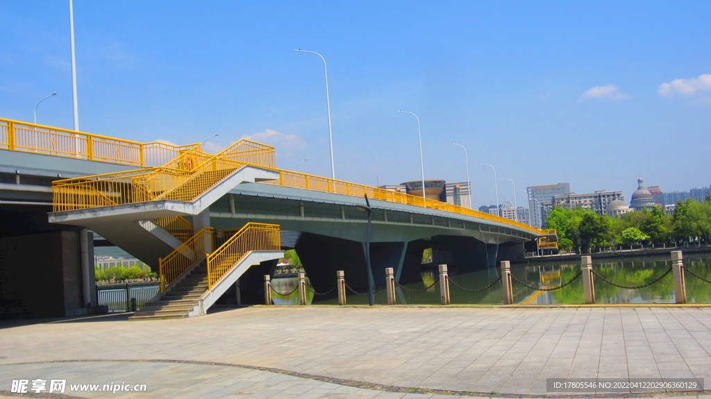 江边大桥 江边风景素材  风景