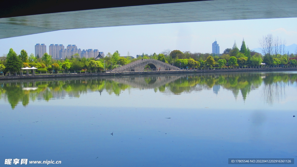 江边拱桥 江边风景素材  风景