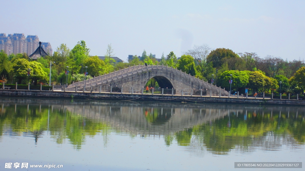 江边拱桥 江边风景素材  风景