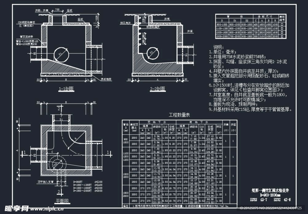 矩形检查井