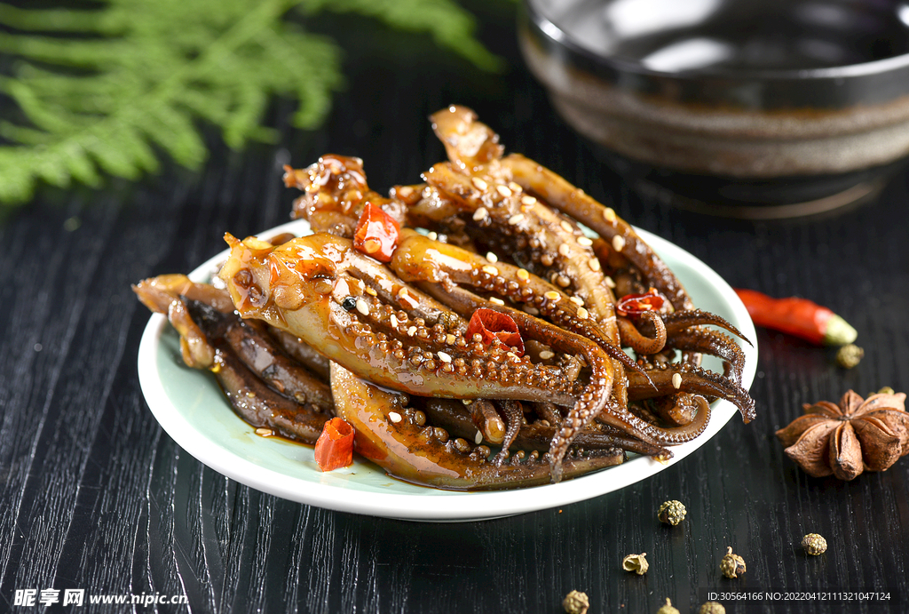 麻辣鱿鱼须美食