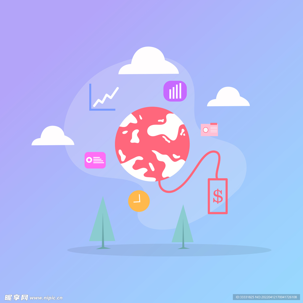 互联网扁平插画