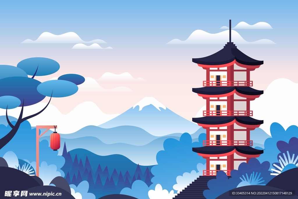 古建筑插画