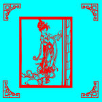 仕女剪纸
