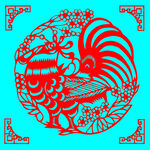 鸡剪纸