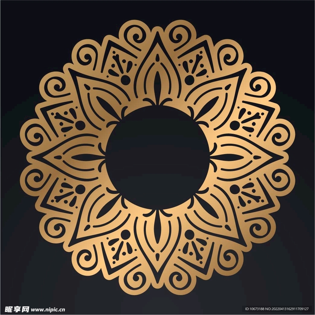 金色古典花纹