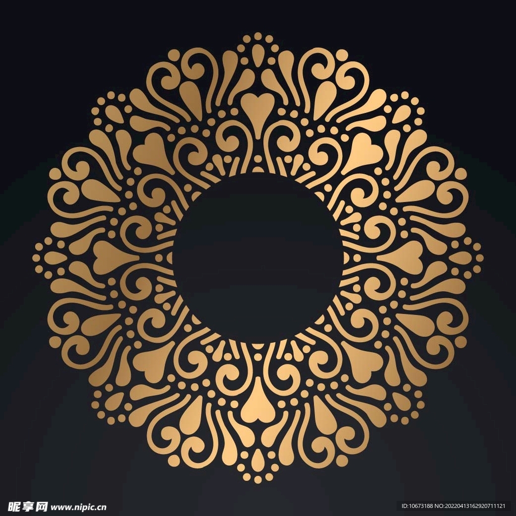 金色古典花纹