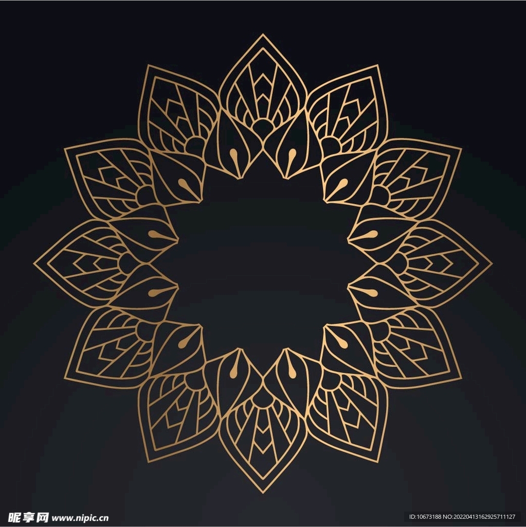金色古典花纹