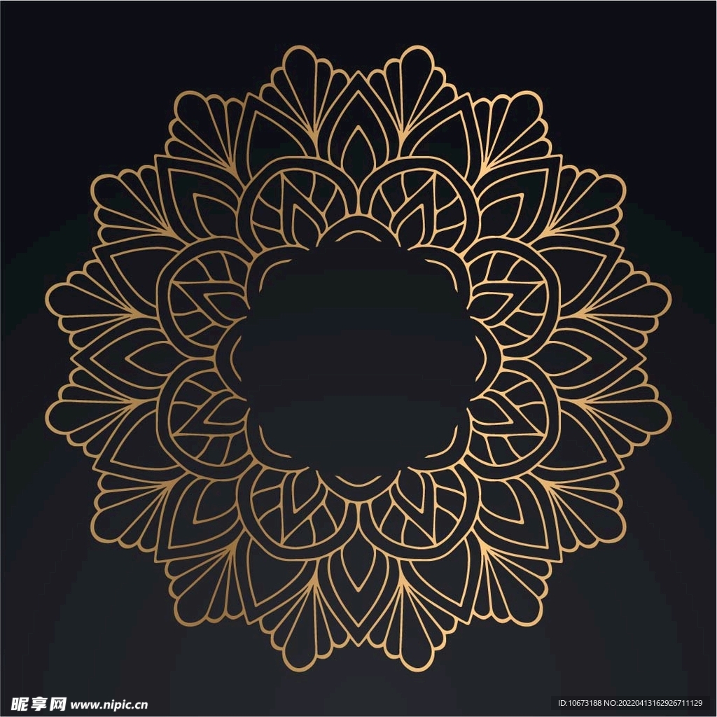 金色古典花纹