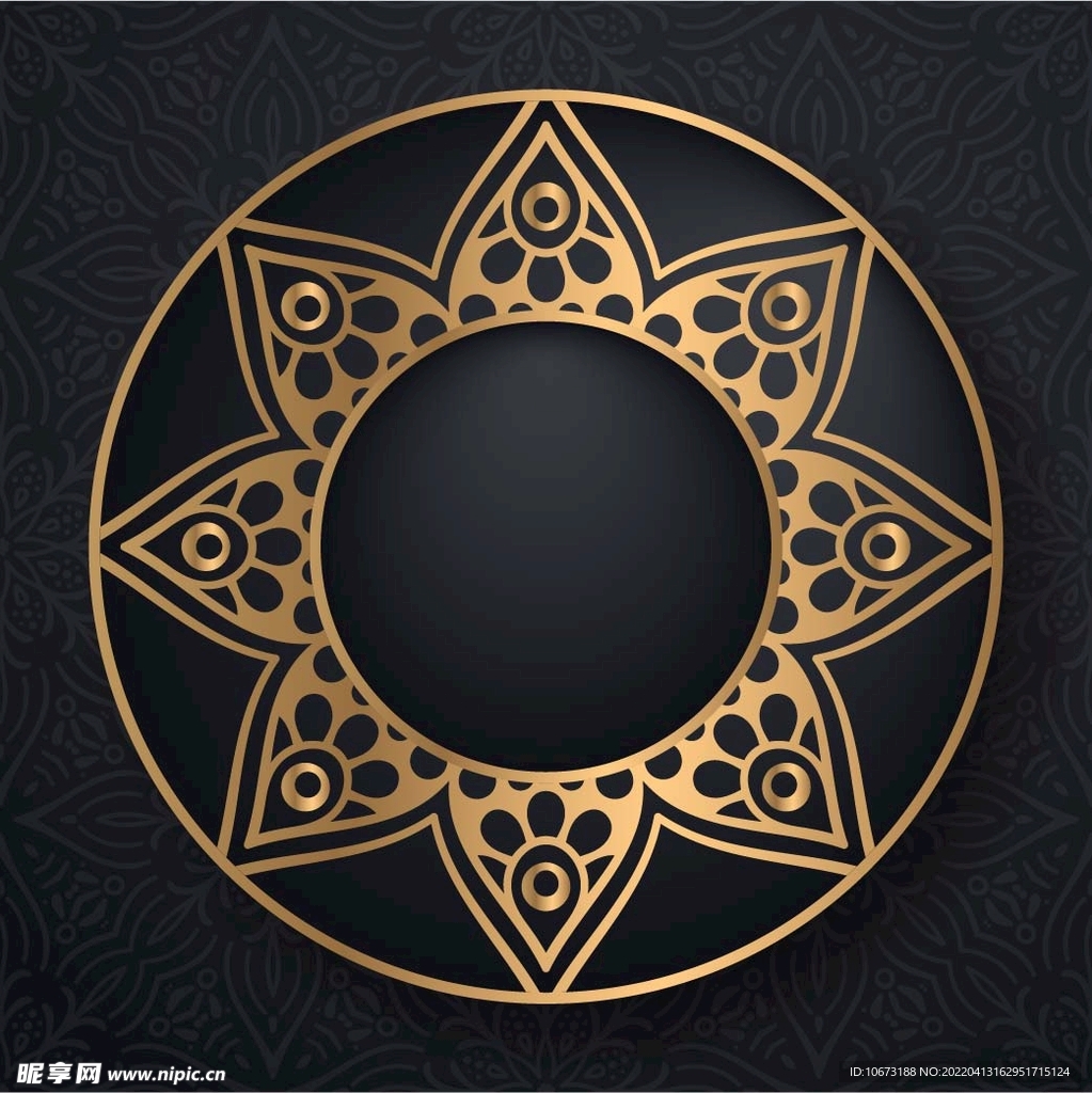 金色古典花纹