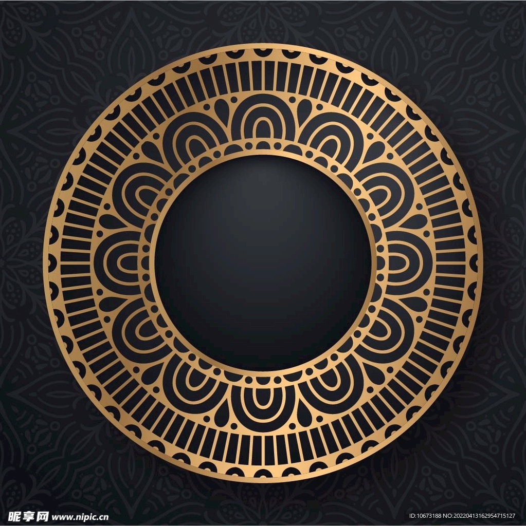 金色古典花纹 