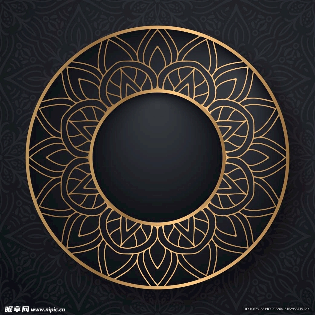 金色古典花纹 