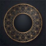 金色古典花纹 