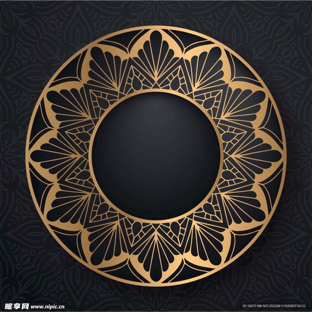 金色古典花纹 