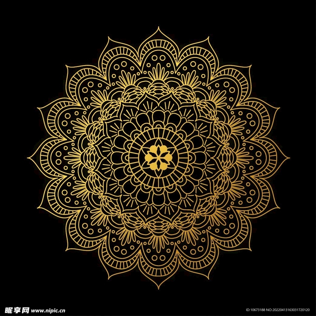 金色古典花纹