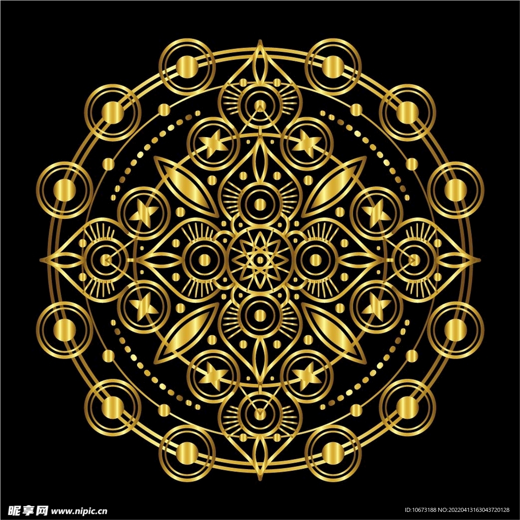 金色古典花纹
