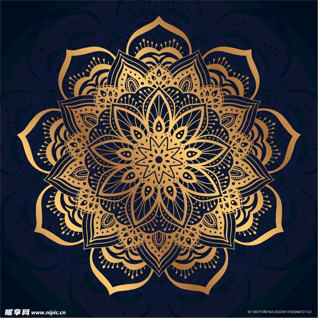 金色古典花纹 