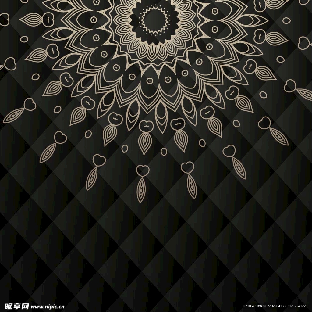 金色古典花纹