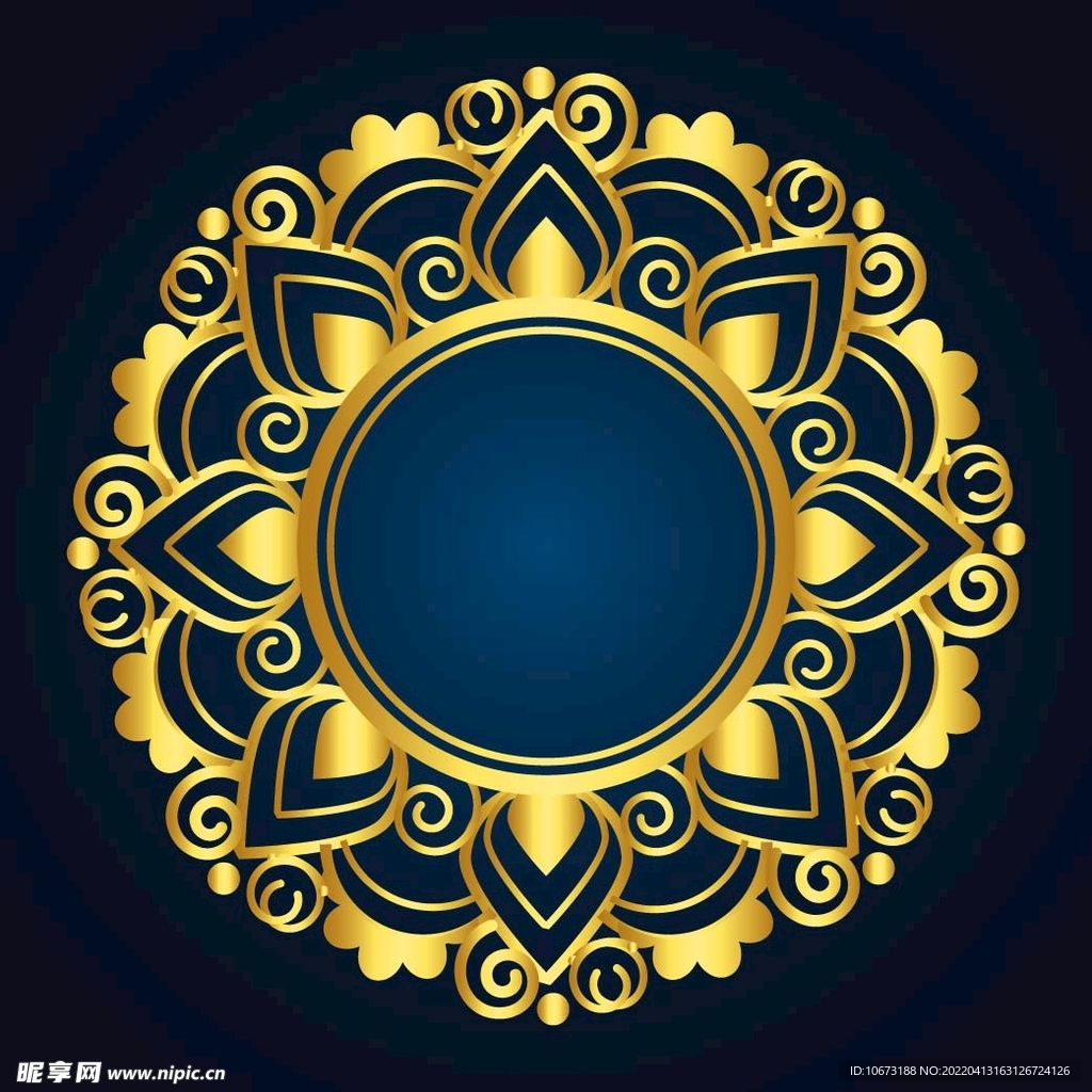 金色古典花纹 