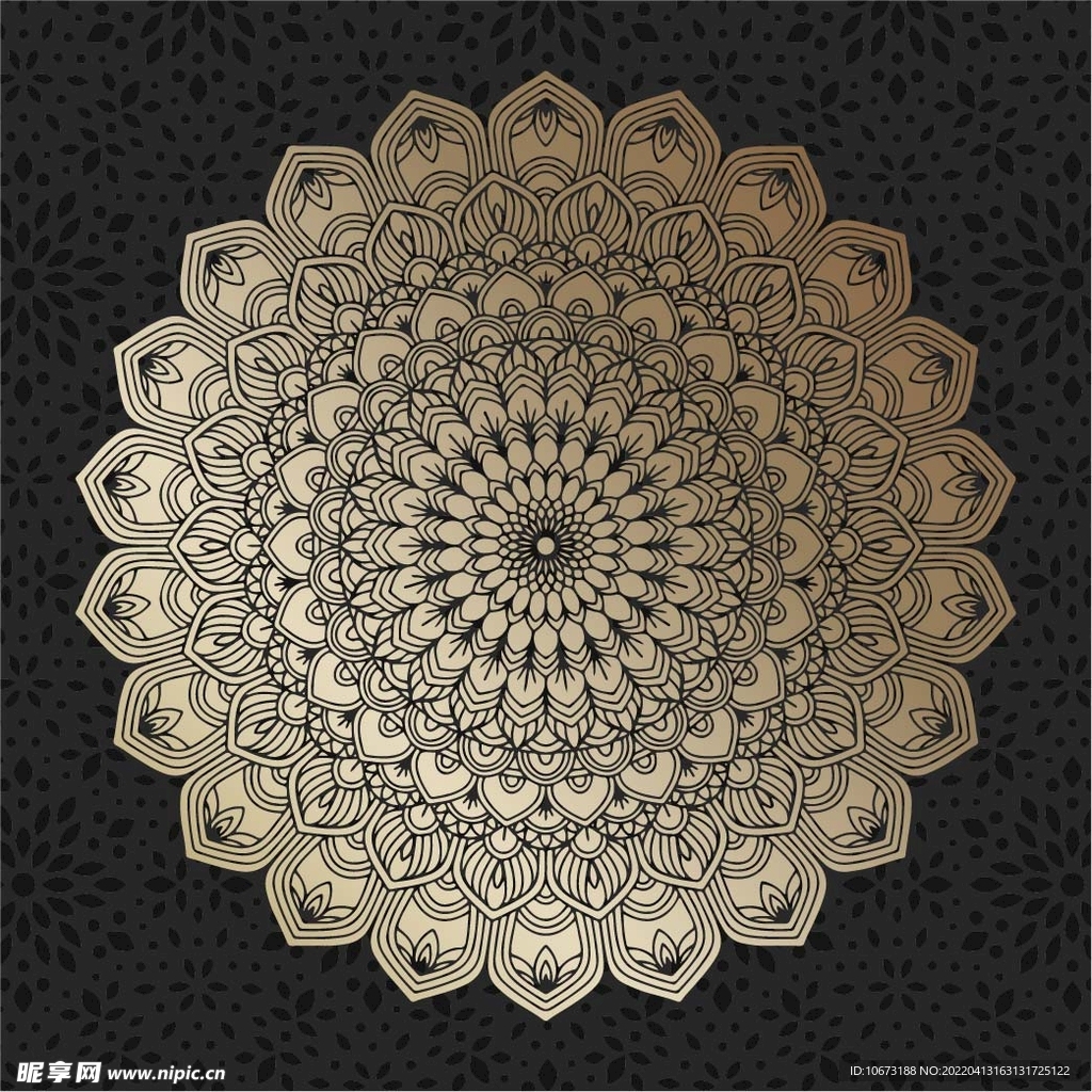 金色古典花纹