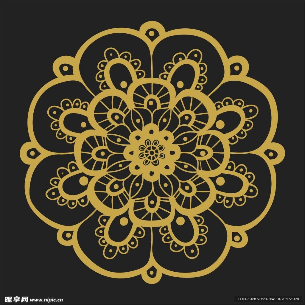 金色古典花纹