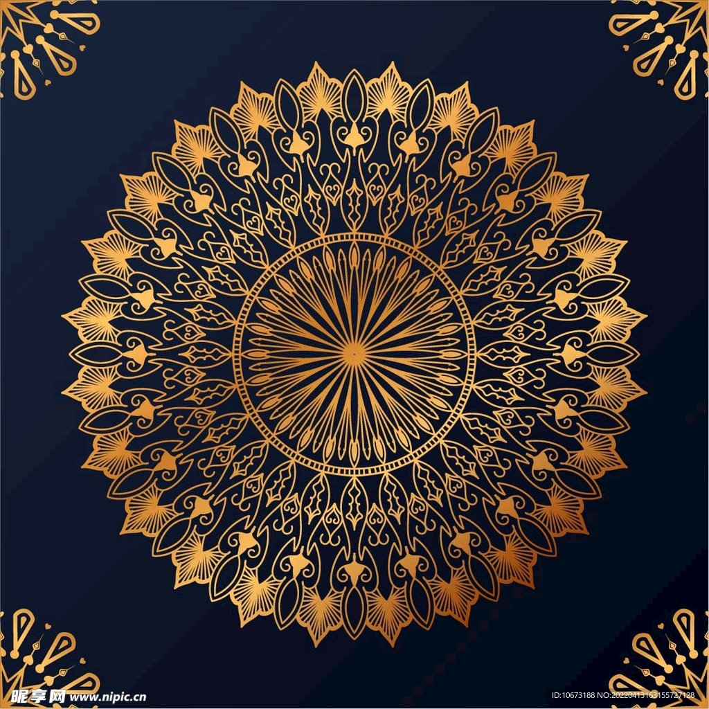金色古典花纹