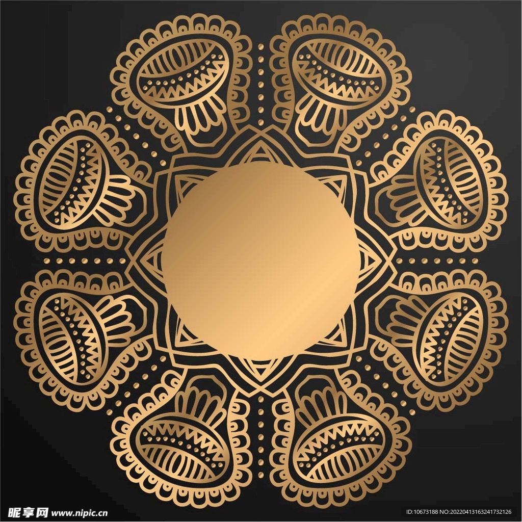 金色古典花纹