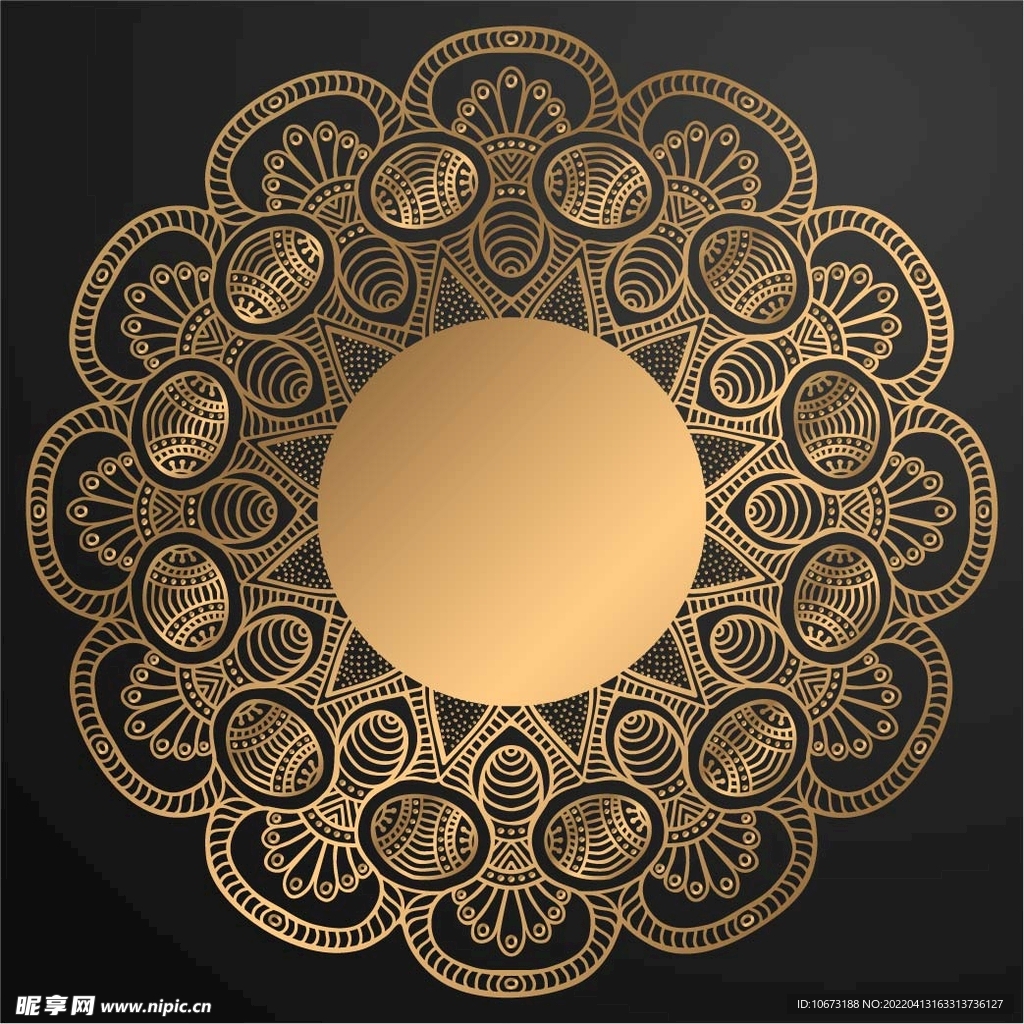 金色古典花纹
