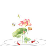 装饰画荷花