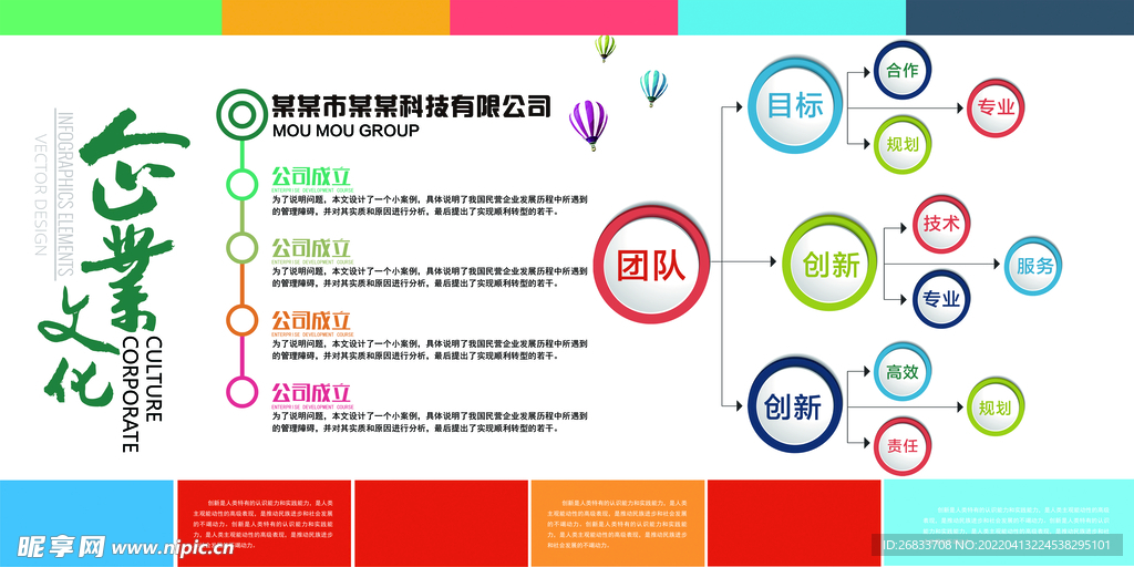企业文化展板模板素材