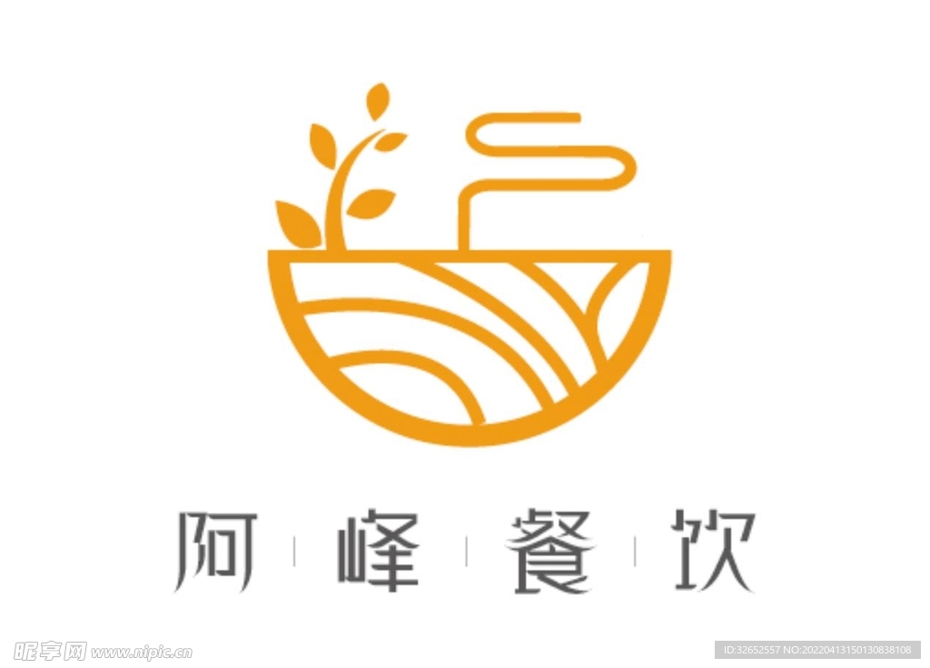 阿峰餐饮标志logo