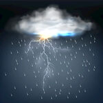 闪电下雨天气