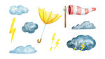 闪电下雨天气