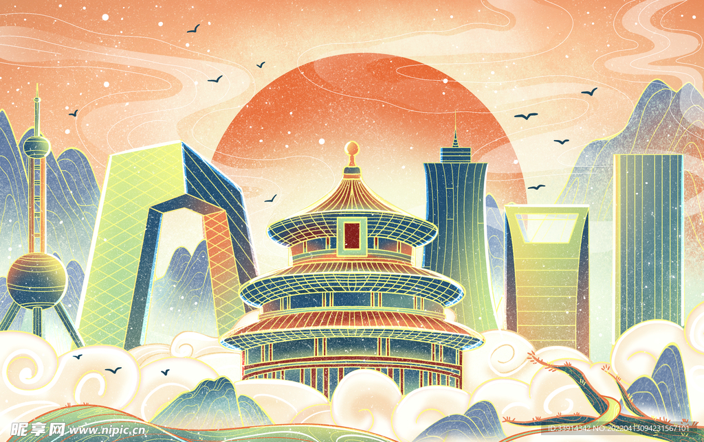 国潮插画