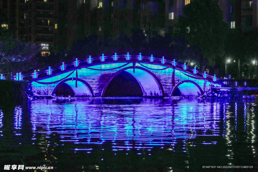 杭州上塘河夜景桥