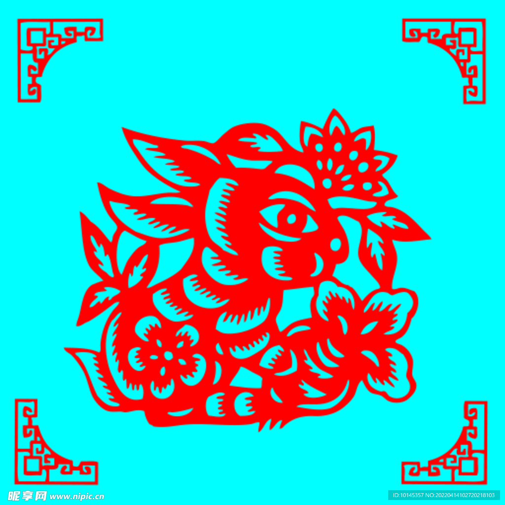 兔子剪纸