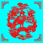 鹰与树剪纸
