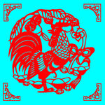 鸡剪纸