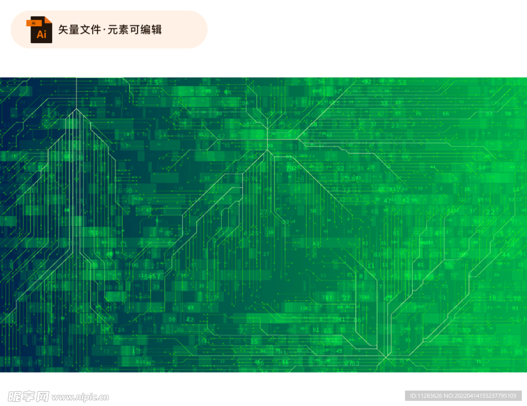 绿色科技数据云图背景素材