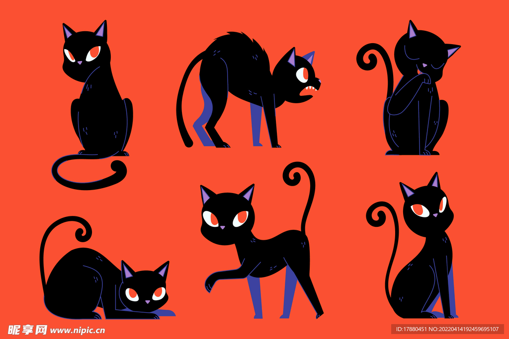 猫咪插画素材