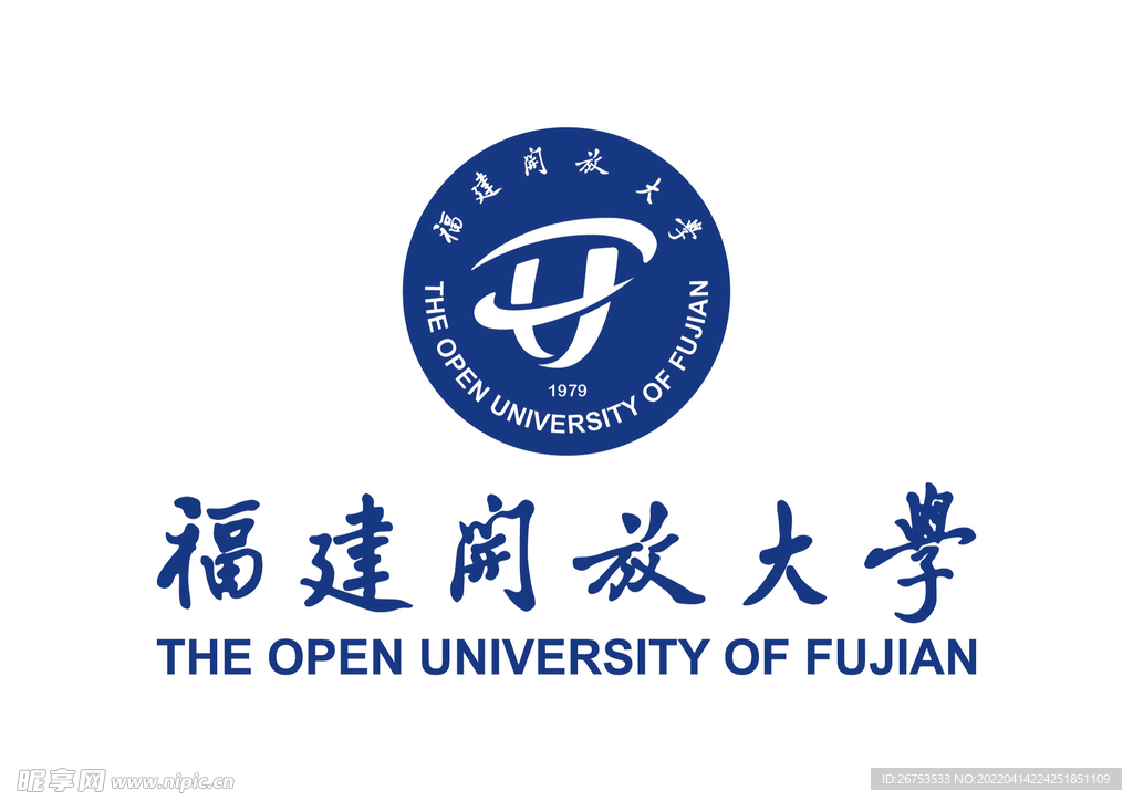 福建开放大学 校徽 LOGO