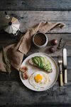 煎蛋咖啡饮品