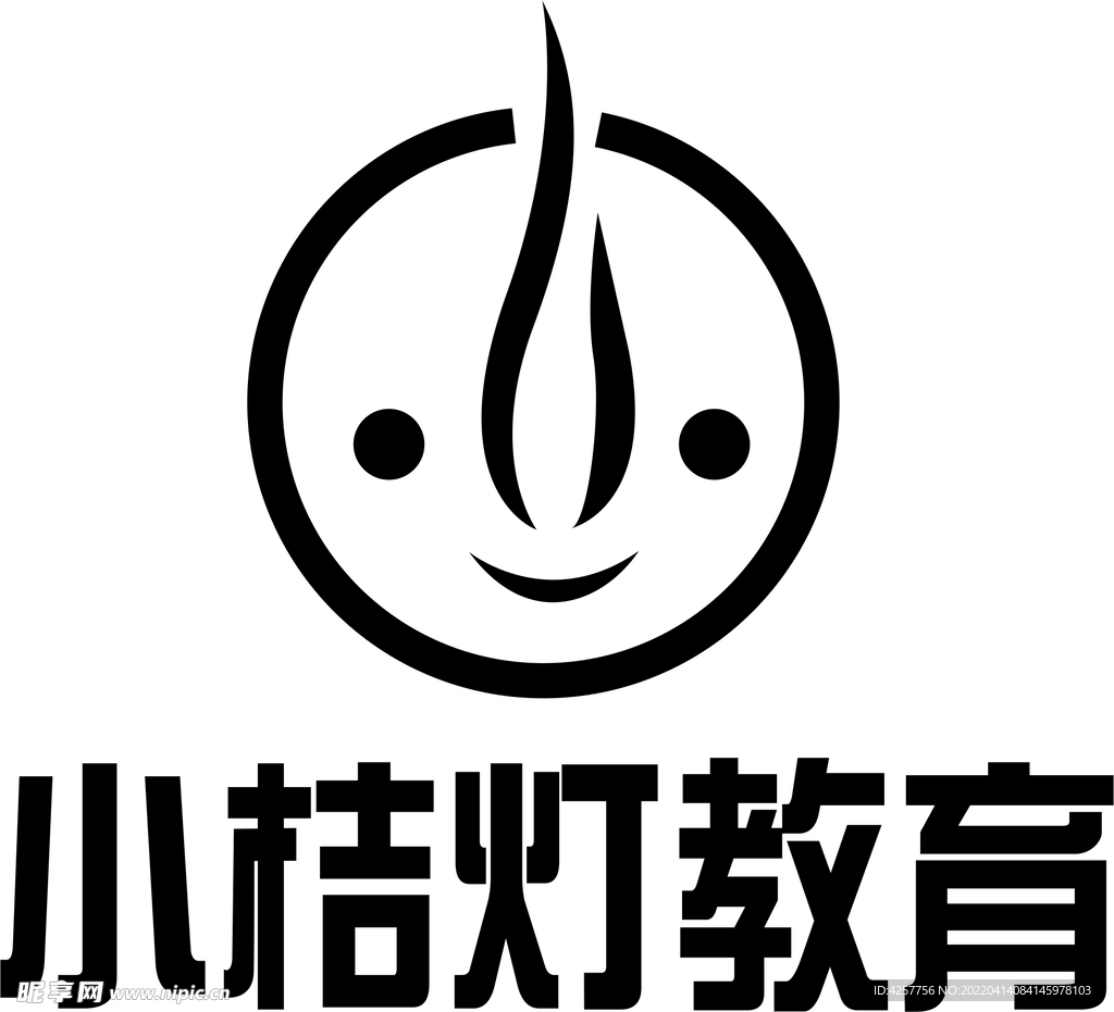 小桔灯教育logo标志