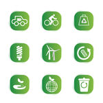 绿色出行节能减排垃圾回收图标
