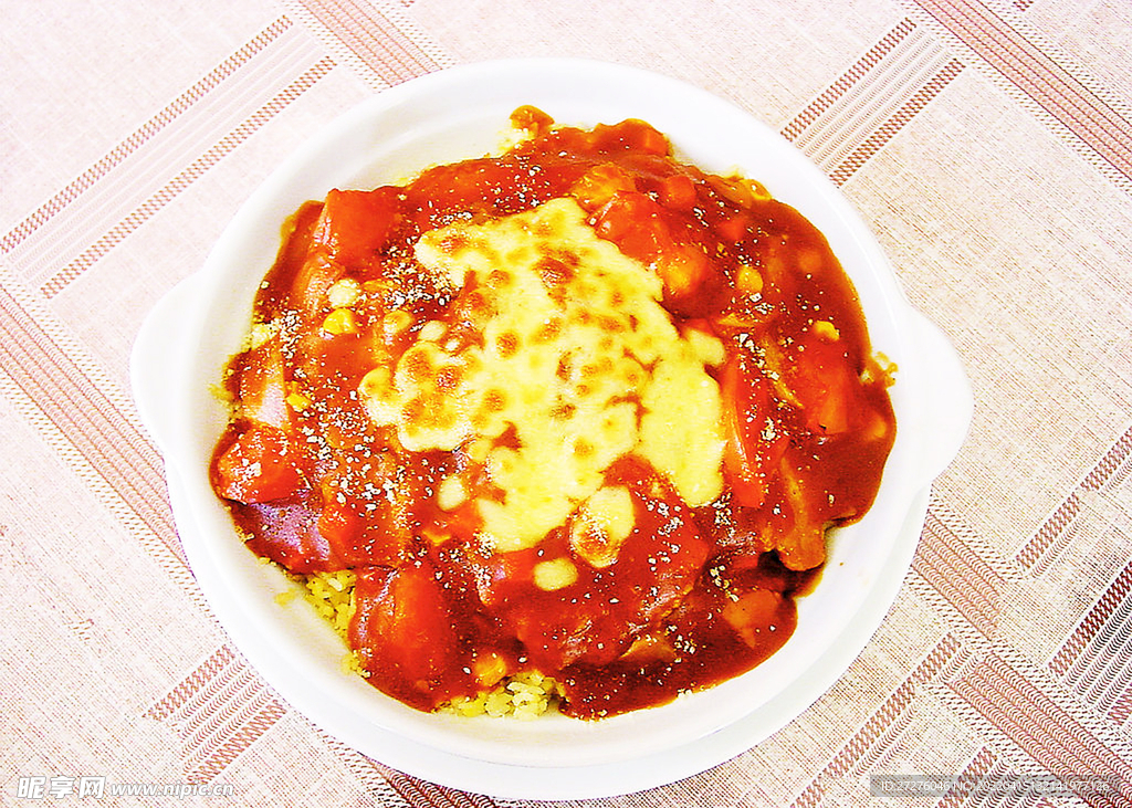 芝士焗猪扒饭