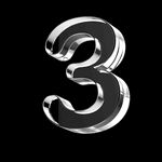 透明玻璃字母数字